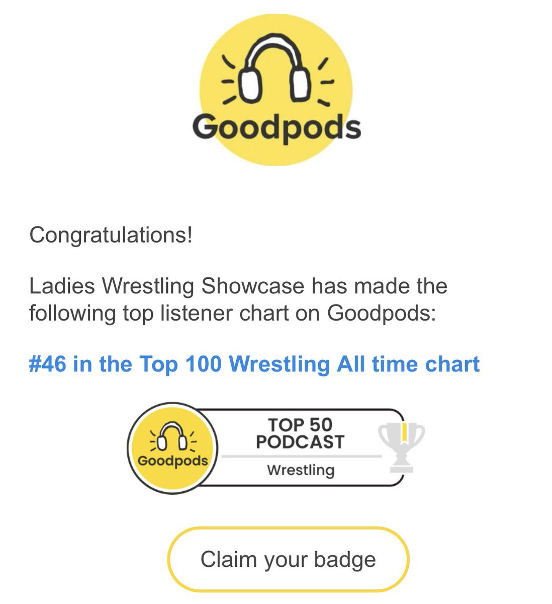 Woo! <a href="/CollinsMelball/">Melball Collins</a> <a href="/BackbreakerMedi/">Backbreaker Media</a> thank you <a href="/GoodpodsHQ/">Goodpods</a>
