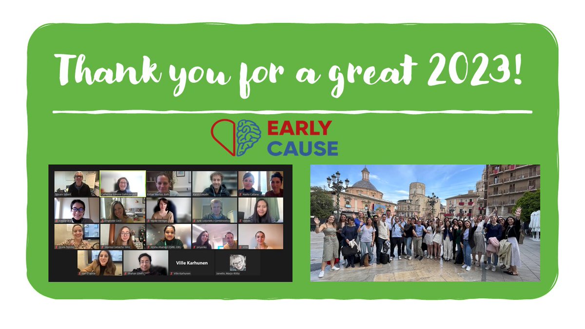 Happy #holidays from the EarlyCause consortium! Looking forward to another six months of great #science and #collaboration in the new year ahead!