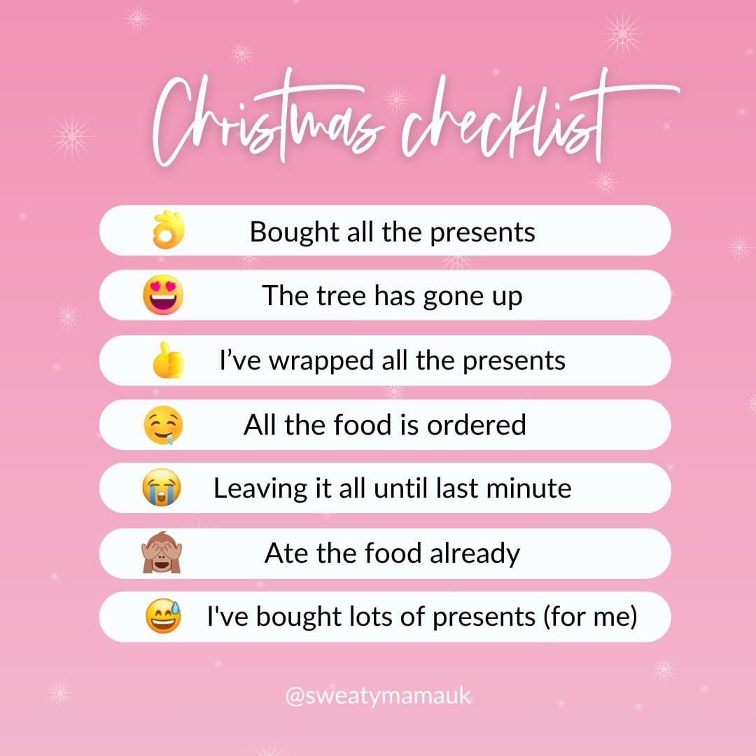 How is your Christmas checklist looking? Drop your emoji below! 👇🏼

#christmaschecklist #xmaslist #chistmaslist #christmasmeme #mummemes #mumhumour #mumlife #motherhood #motherhoodunplugged #christmasmood #christmas2023
