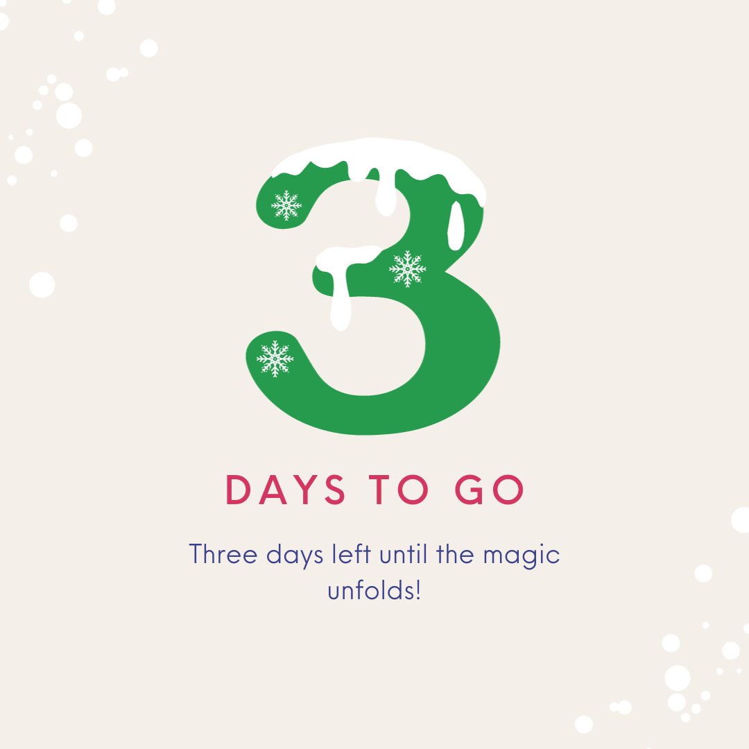 Only 3 sleeps away from the merriest day of the year! 🎅🎁 #festivecountdown #CountdownToChristmas
