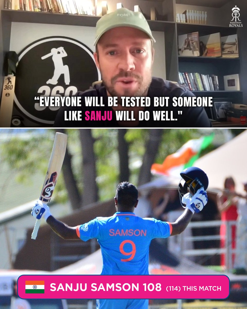 ABD predicted, Sanju proved 💯💗🇮🇳