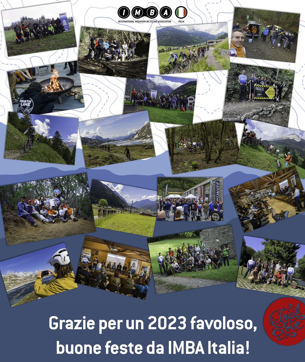 Car*, amici e sostenitori di IMBA Italia,
grazie per tutto il lavoro che fate sui sentieri, per il supporto che dimostrate alla filosofia IMBA e per condividere con noi successi e le sfide che affrontate a livello locale.
Auguriamo di cuore Buone Feste a Voi e ai Vostri Cari!