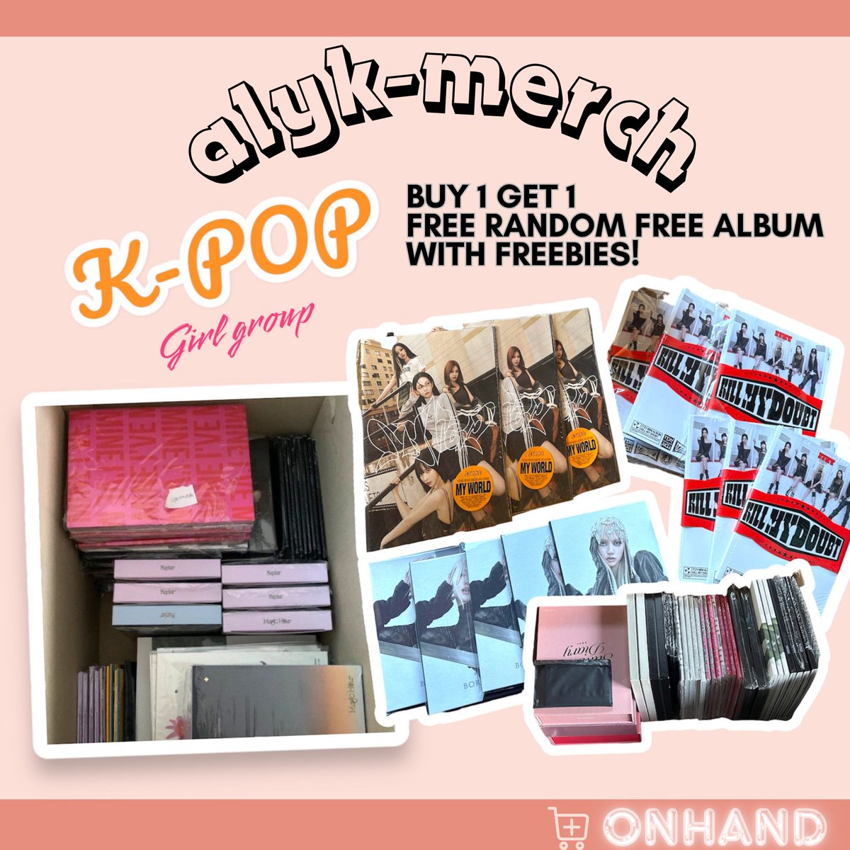 _alykmerchph's tweet photo. WTS/LFB PH #akm_ONHANDSELL 
KPOP GIRL GROUP UNSEALED ALBUMS BUY 1 GET 1 FREE RANDOM ALBUM

Available Cash on delivery.   🚚 
Bile na kayo pang gift 🎁🫶🏻

Check out here.

https://t.co/L0X78goxl4 https://t.co/cItZARS4CD