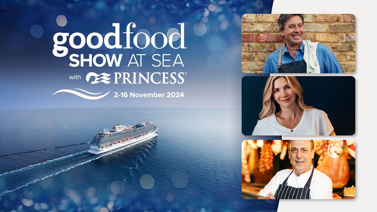 #JustAnnounced 📢 Three celebrated British TV personalities - John Torode, Lisa Faulkner, and Gennaro Contaldo - have been announced as the first of the culinary stars line-up for our inaugural Good Food Show at Sea, taking place aboard #SkyPrincess from 2 - 16 November, 2024.