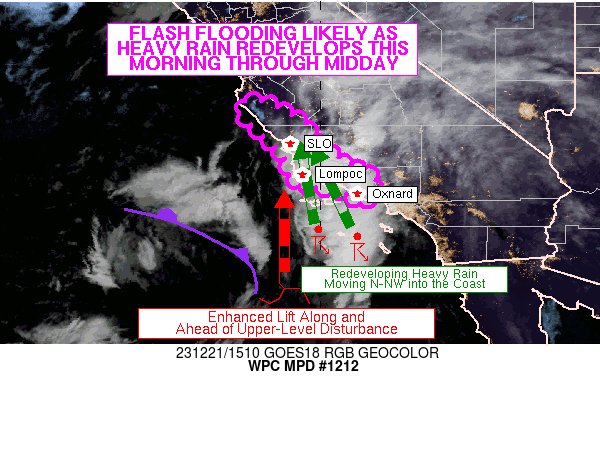 #WPC_MD 1212 affecting Central and Southern California Coast and Adjacent Mountains, #cawx, wpc.ncep.noaa.gov/metwatch/metwa…