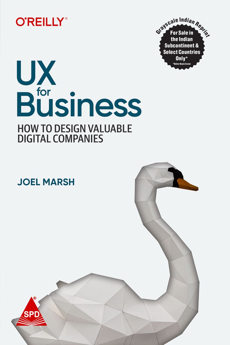Our newest release!
UX for Business
By @JoelMarsh @OReillyMedia
It helps you understand the process of designing valuable business solutions
Order now
shroffpublishers.com/books/97893554…
@IA_UXJOBS
#uxdesigner #uxresearch
#uxbusiness #ux #uxdesign #ux #uxui #oreillymedia #shroffpublishers