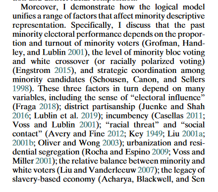 Yuki_Atsusaka's tweet photo. 🧑‍🏫If you're teaching---race, representation, or redistricting---in the Spring, please consider adding this piece to your syllabus! It cites and summarizes many prior works, making it a useful paper to assign (I hope)🏫
👉newly open access (@apsrjournal)! https://t.co/UQnmyoAr6A https://t.co/ZDRGj2nItW