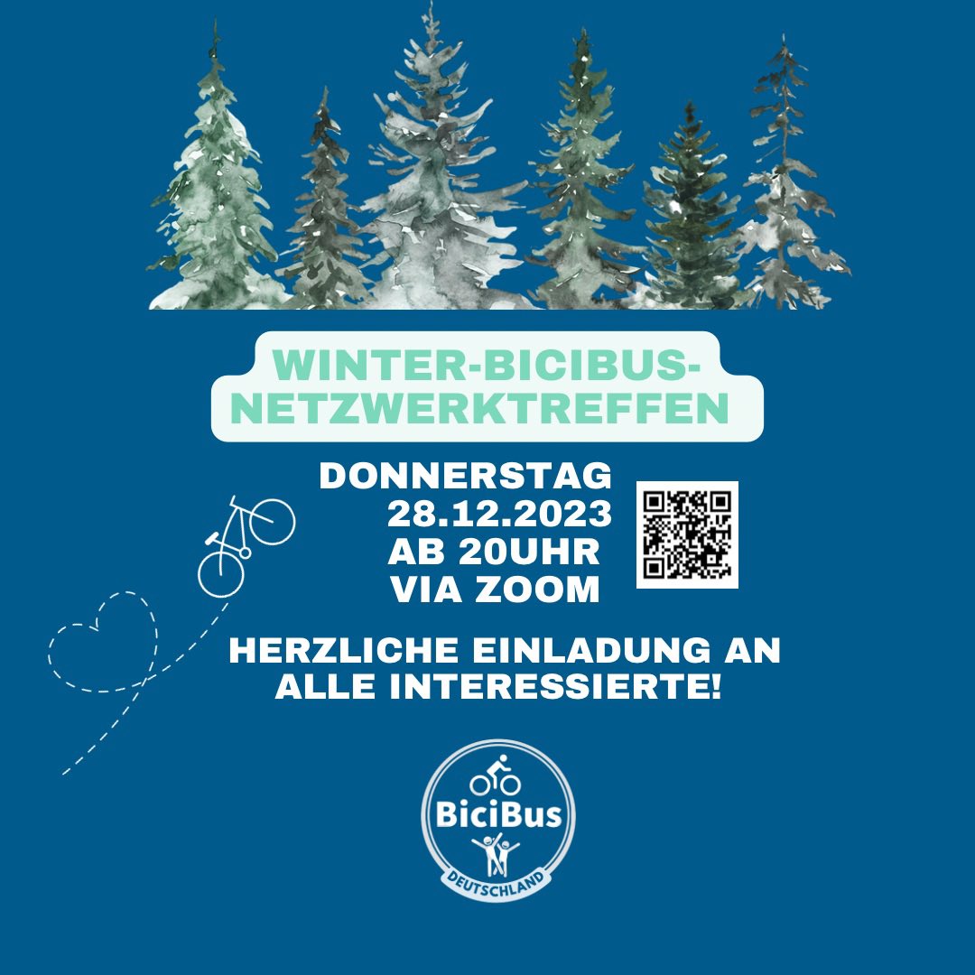 ❄️Winter-BiciBus-Netzwerktreffen❄️ Gemeinsam voneinander lernen, bewegen, gestalten und verändern! Wir wollen Euch einladen, mit uns gemeinsam beim Netzwerktreffen zu reflektieren und voneinander zu lernen. #bicibus #bikebus #velobus