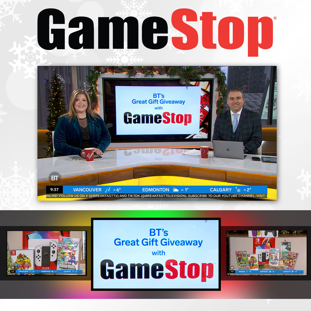 We’re wrapping up our annual GameStop integration with Rogers & Breakfast Television this week. Our live segment and 3 weekly Nintendo, Xbox and PlayStation giveaways had us feeling a little extra Santa-spirit this Holiday Season!