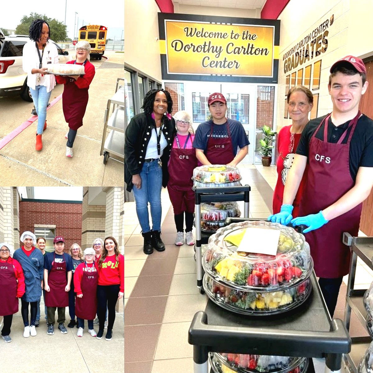 Our Commercial Foods Service students sincerely thank all those who ordered their 'World🌎 Famous' Cinnamon Rolls for their staff!!💪 @Hamilton_Lions @WillbernES @JowellJaguars @ElemMetcalf #cfisdhealthservices & other community members⚡️⚡️⚡️