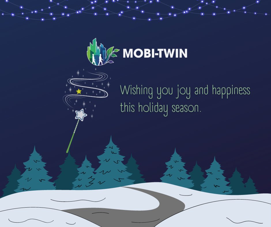 ✨ Happy holidays from the @MobiTwinProject consortium! ✨ 🎉 May your celebrations be filled with laughter and your well-deserved rest be both refreshing and invigorating. Here's to a successful and fulfilling with triumphs year ahead!