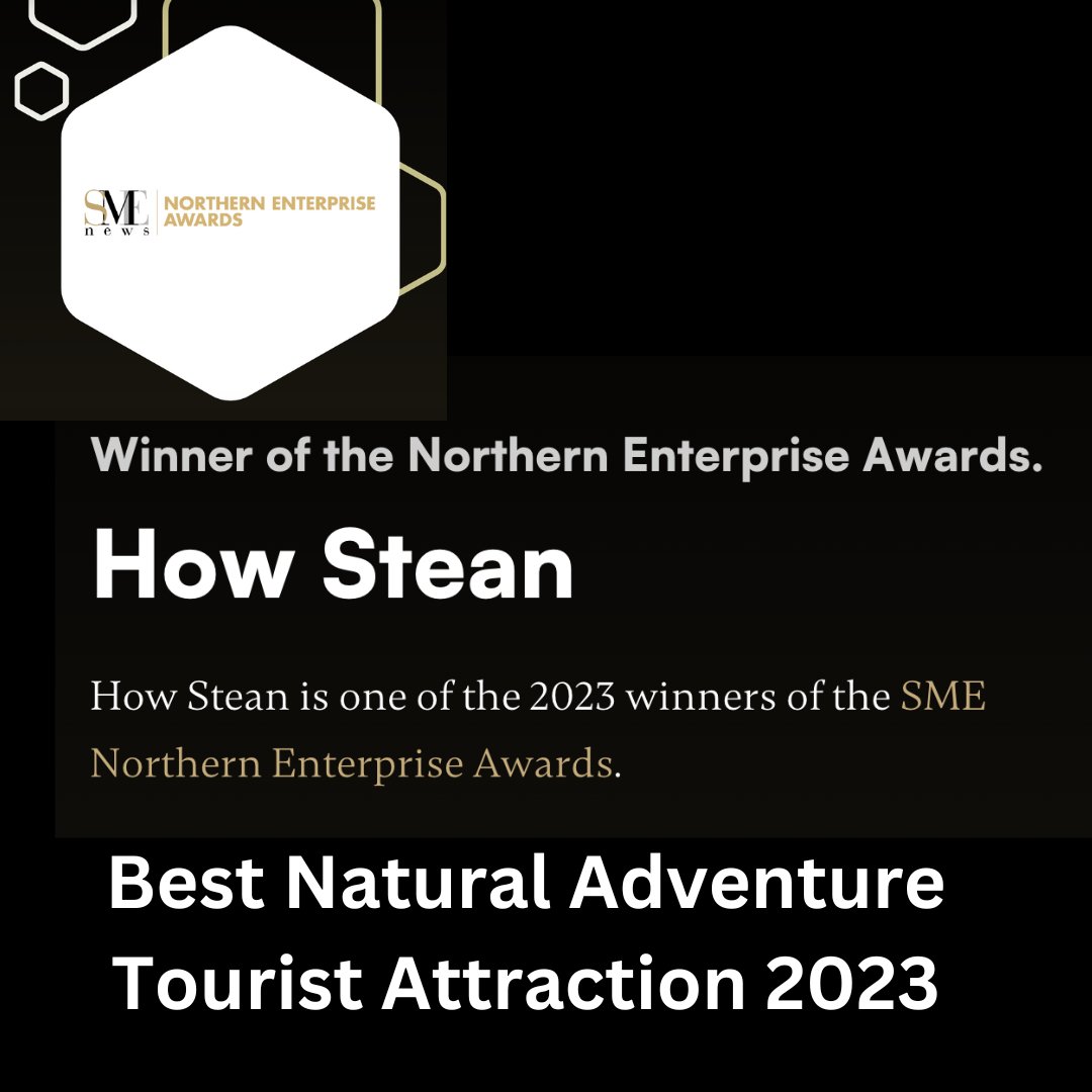 Exciting news just in! 🎉 We've won Best Natural Adventure Tourist Attraction in the 2023 #NorthernEnterpriseAwards.🏞️ 💪 - yay! Everyone at How Stean Gorge works hard all year trying to provide the best experiences. What a way to end the year #teamHowStean 😎 👏