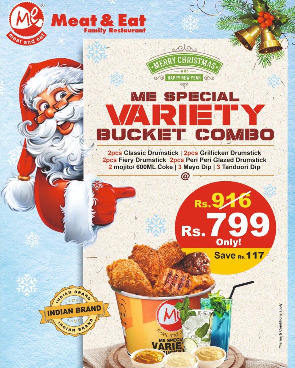 #ChristmasFeast #ChickenVarietyBucket #HolidayEats #Foodlover #CrispyCluckinGoodness #UnwrapThisFlavour #ChristmasChickenSpecial #FestiveFoodie #MerryCluckingChristmas #GiftOfGoldenGoodness #FamilyFeast #FestiveFowlFrenzy #SantaApproved #Yuletide  #offers #Christmas #meatandeat