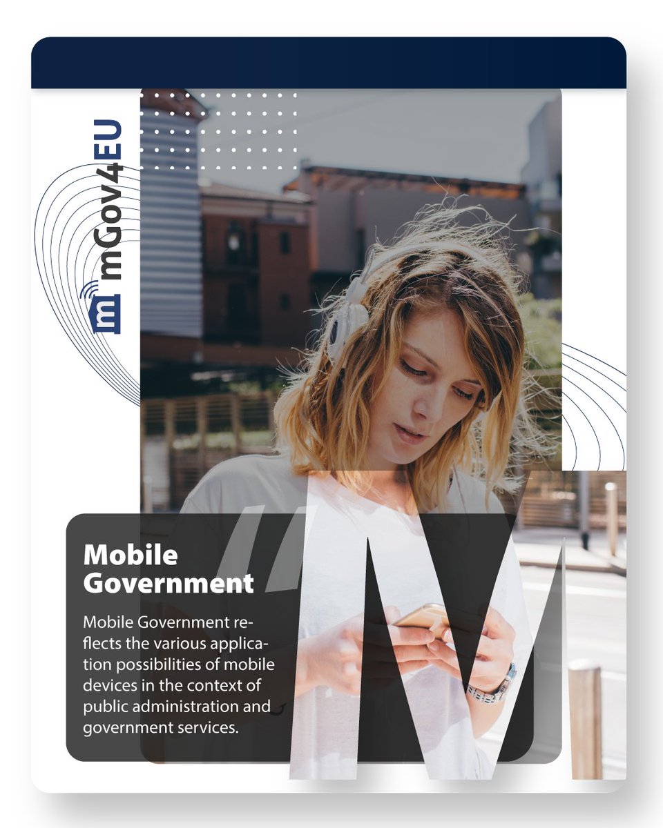 mGov4EU (@mgov4eu) on Twitter photo M for #MobileGovernment
mGovernment is a strategy and is implemented by the government to provide information, deliver services, engage citizens and improve efficiency through mobile devices
#mGov4EU pushes forward the practical use of mobile Government services in Europe
#h2020 M for #MobileGovernment
mGovernment is a strategy and is implemented by the government to provide information, deliver services, engage citizens and improve efficiency through mobile devices
#mGov4EU pushes forward the practical use of mobile Government services in Europe
#h2020
