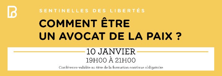 Save the date 🗓 : conférence " comment être un avocat de la Paix ? " le 10 janvier 2024 à la Maison du barreau ! L'occasion d'explorer ensemble la construction permanente et le maintien nécessaire de la paix civile. Informations &amp; inscriptions⤵️
avocatparis.org/agenda-des-for…