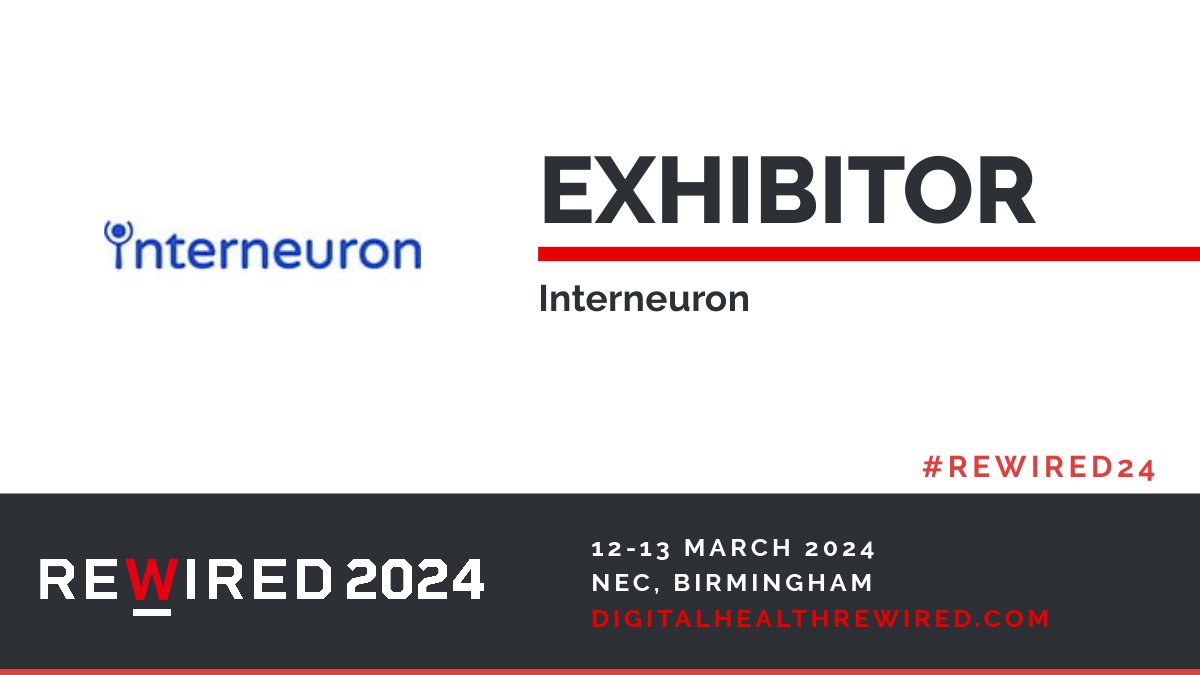 🔈Announcement: We are excited to announce our #Rewired24 exhibitor, @InterneuronCIC, which provides professionally managed open source software as a service. 🙌See more sponsors and exhibitors here >> digitalhealthrewired.com/sponsors-2024/