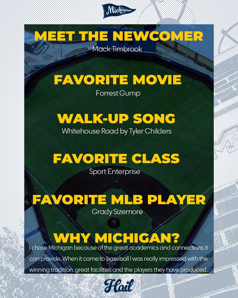 Looking to Add to the Winning Tradition!

Excited for Mack Timbrook to make a big impact this season! 

#GoBlue