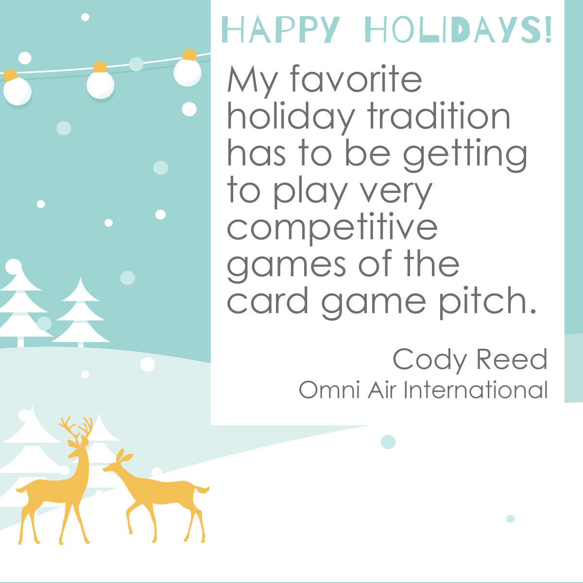 We asked our employees to share their favorite holiday memories and traditions. Does your family have any games you play each year? #holidays #memories