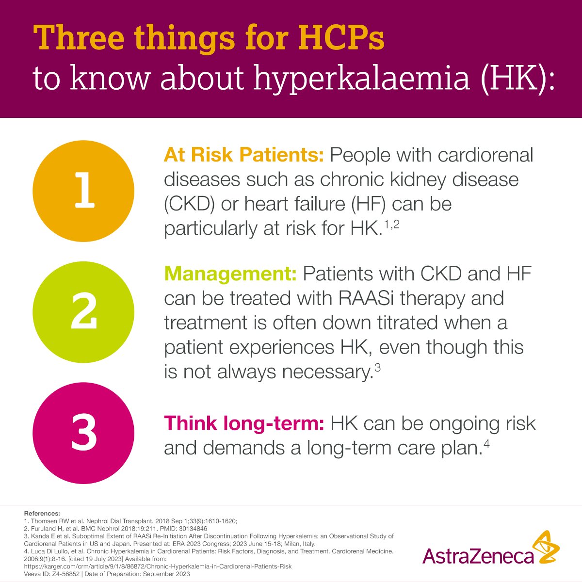 When hyperkalemia (HK) is diagnosed, lifesaving RAASi therapy is often reduced or discontinued, which can have serious consequences. Learn how we are helping to empower physicians with important insights to advance guideline-directed care: learn.az/6010ut1Qn