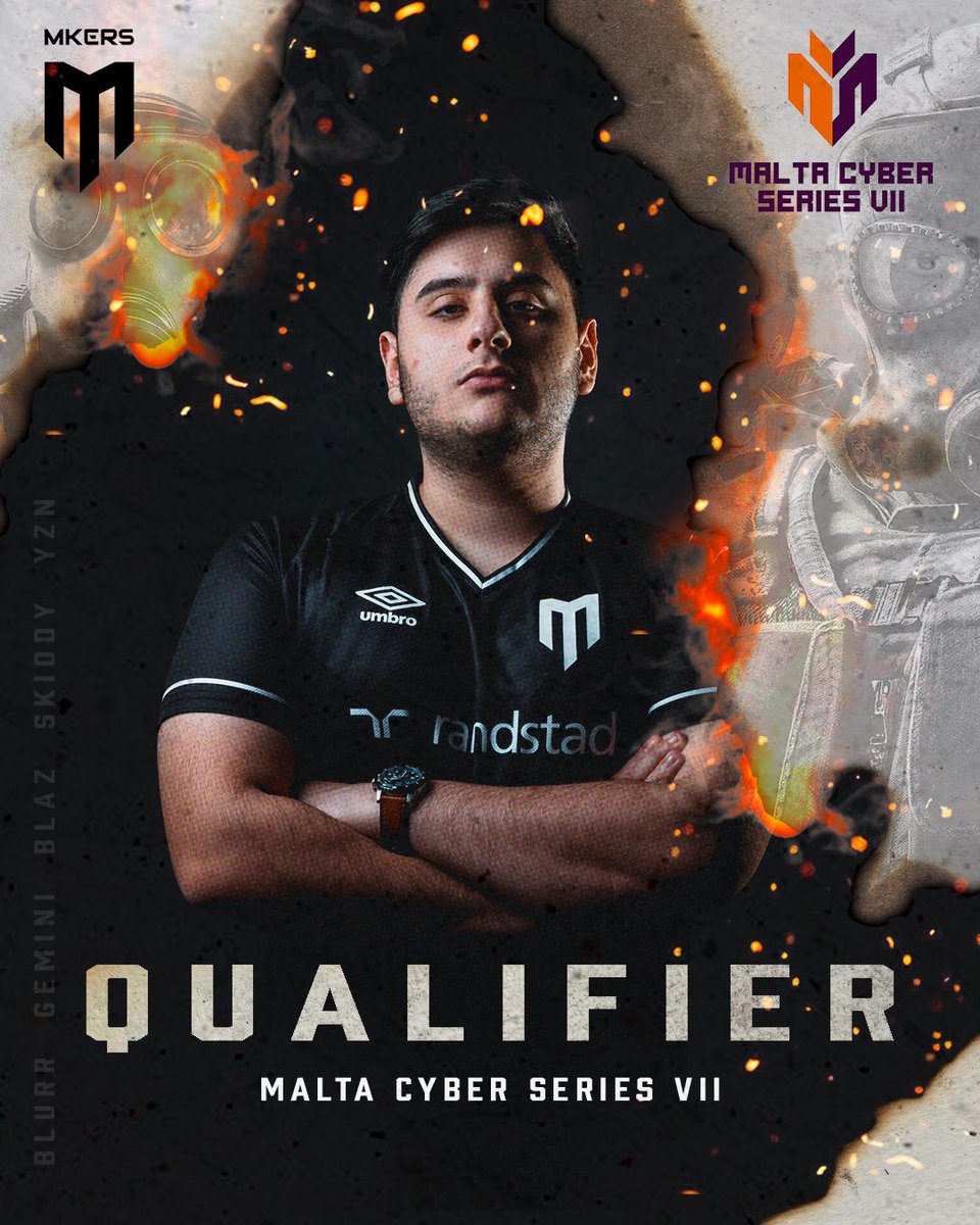 🏆 MALTA CYBER SERIES 2023 OPEN QUALIFIER 🕡 FROM 18:00 CET OUR ROSTER: @Blurrkaebi @Gemini_R6 @BlaZR6S @skiddywan @yzn_r6 #MaltaCyberSeries #WeAreMkers #R6