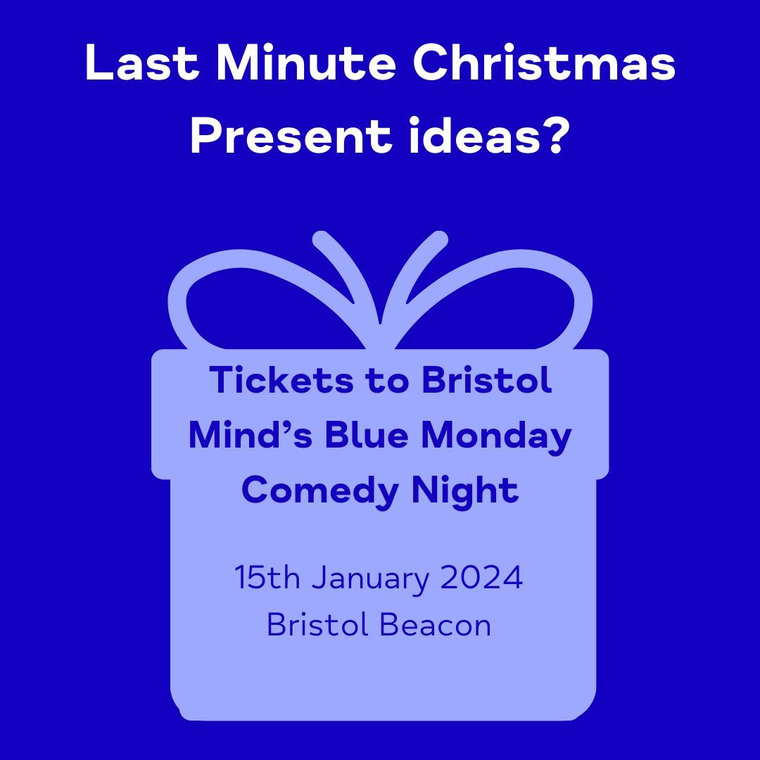 Struggling for last-minute Christmas ideas for your loved ones? Why not buy them tickets to Bristol Mind’s annual Blue Monday Comedy Night. Tickets can be brought here: buff.ly/3ReBjAY #BristolMind #ComedyEvent #ComedyBristol #BristolBeacon