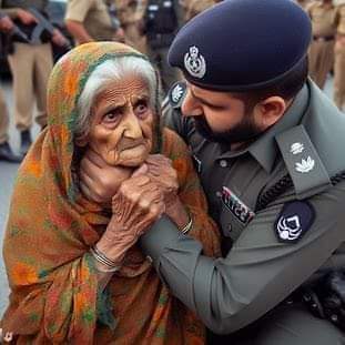اس ضعیف کمزور۔ماں کے ساتھ ایک ہٹھے کٹے آدمی کا یہ رویہ کرکے عام کیا یہ ہم۔سوچ سکتے تھے جو اس وقت ہمارے مظلوموں کے ساتھ ہورہا ہے ۔۔۔ کرب میں لپٹی ایک ماں ۔۔۔ اللہ اکبر