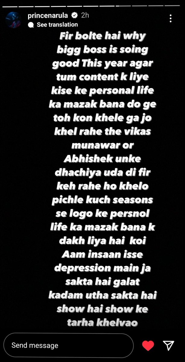 Every sensible person will have the same take as #PrinceNarula has on makers of #BiggBoss in case of using #MunawarFaruqui's personal life for the TRP.

#BB17 #BiggBoss17