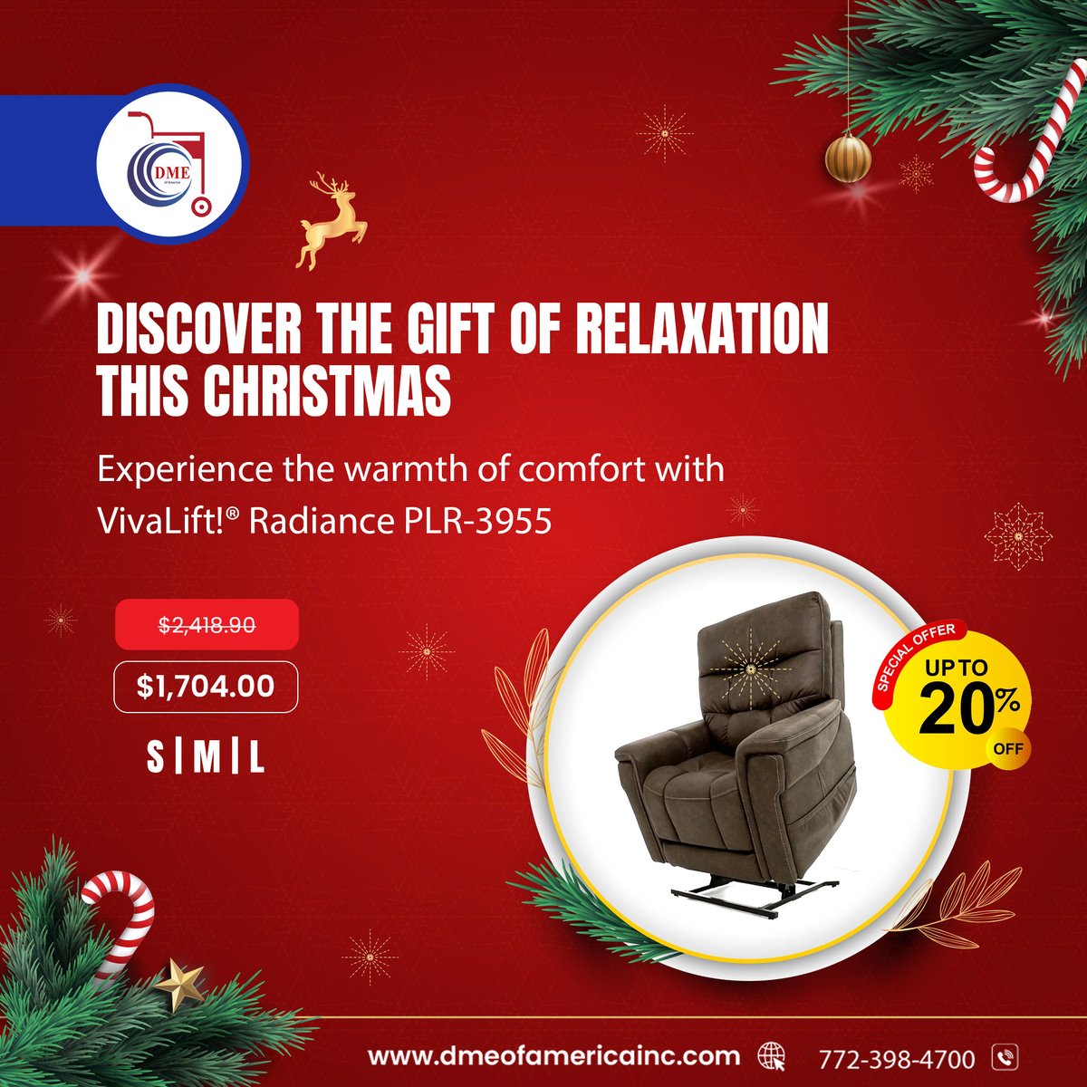 Treat yourself this holiday season by buying the perfect gift. You deserve it! Order at: dmeofamericainc.com/.../vivalift-r… #recliner #ReclinerSale #christmas2023 #HolidayGifts #DME #medicalequipmentsales