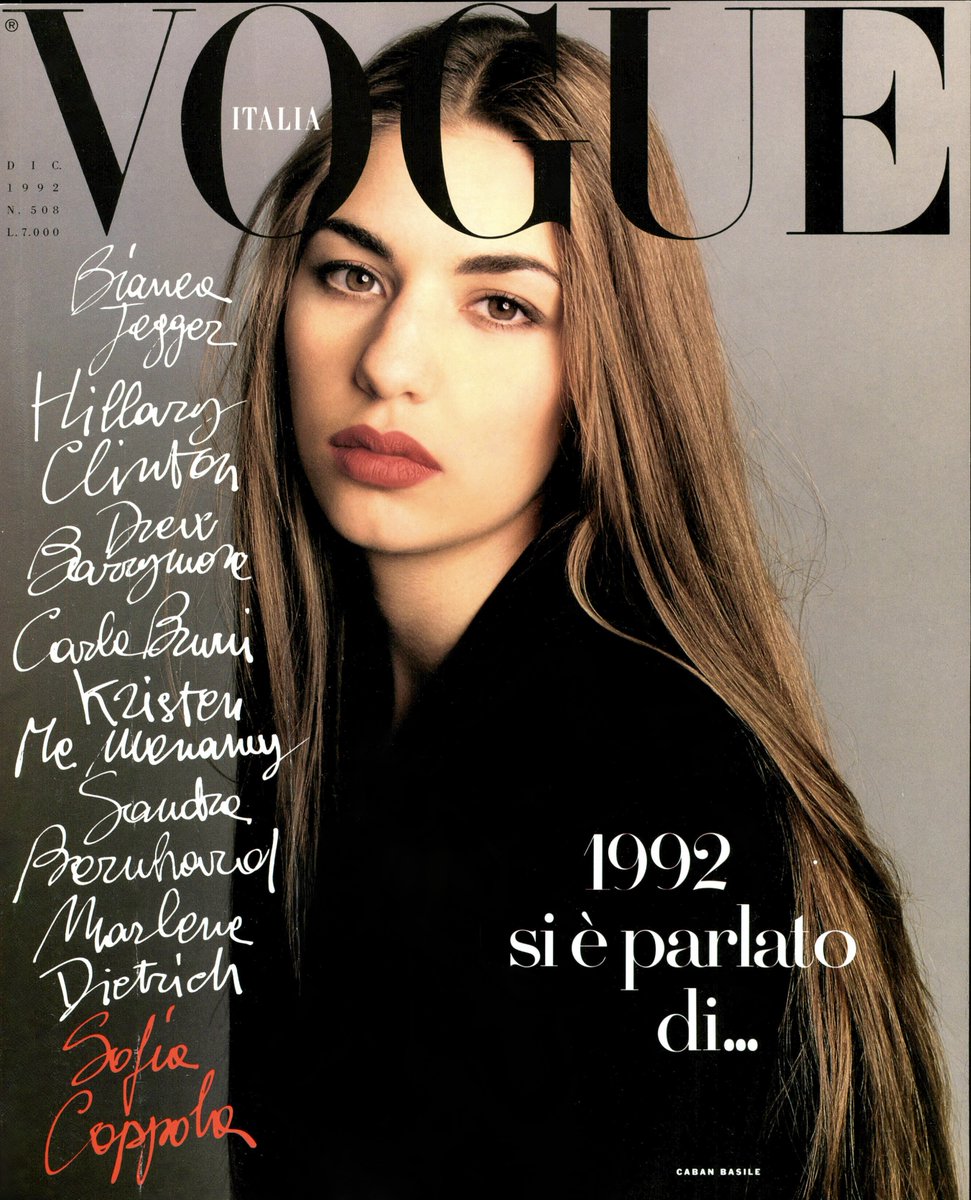 beyzanurapaydin's tweet photo. Sofia Coppola by Steven Meisel for Vogue Italia December 1992 https://t.co/CGRy9MM1ph