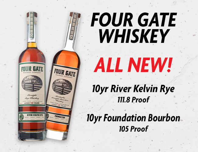 NEW Four Gate Whiskey
10yr River Kelvin Rye
10yr Foundation Bourbon
BUY NOW👉InternetWines.com