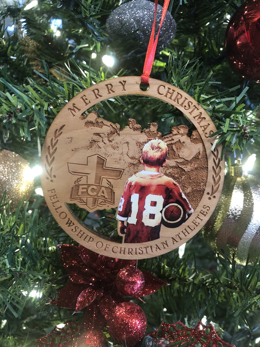 Loved my ornament from @OleMissFCA  Thanks for all you guys do for the student athletes and the entire University. @fca_guy 🔴🔵🎄🎄