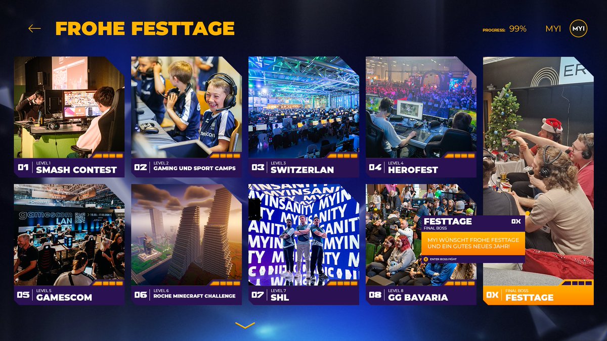 2023 durchgespielt ☑️

Alle Kampagnen und Events aufzuzeigen, die wir dieses Jahr gerockt haben, würde den Rahmen sprengen.

🙏 Wir bedanken uns bei all unseren Kund*innen, Partner*innen und natürlich bei allen Gamerinnen und Gamern, die wir gemeinsam begeistern durften!

GGWP!