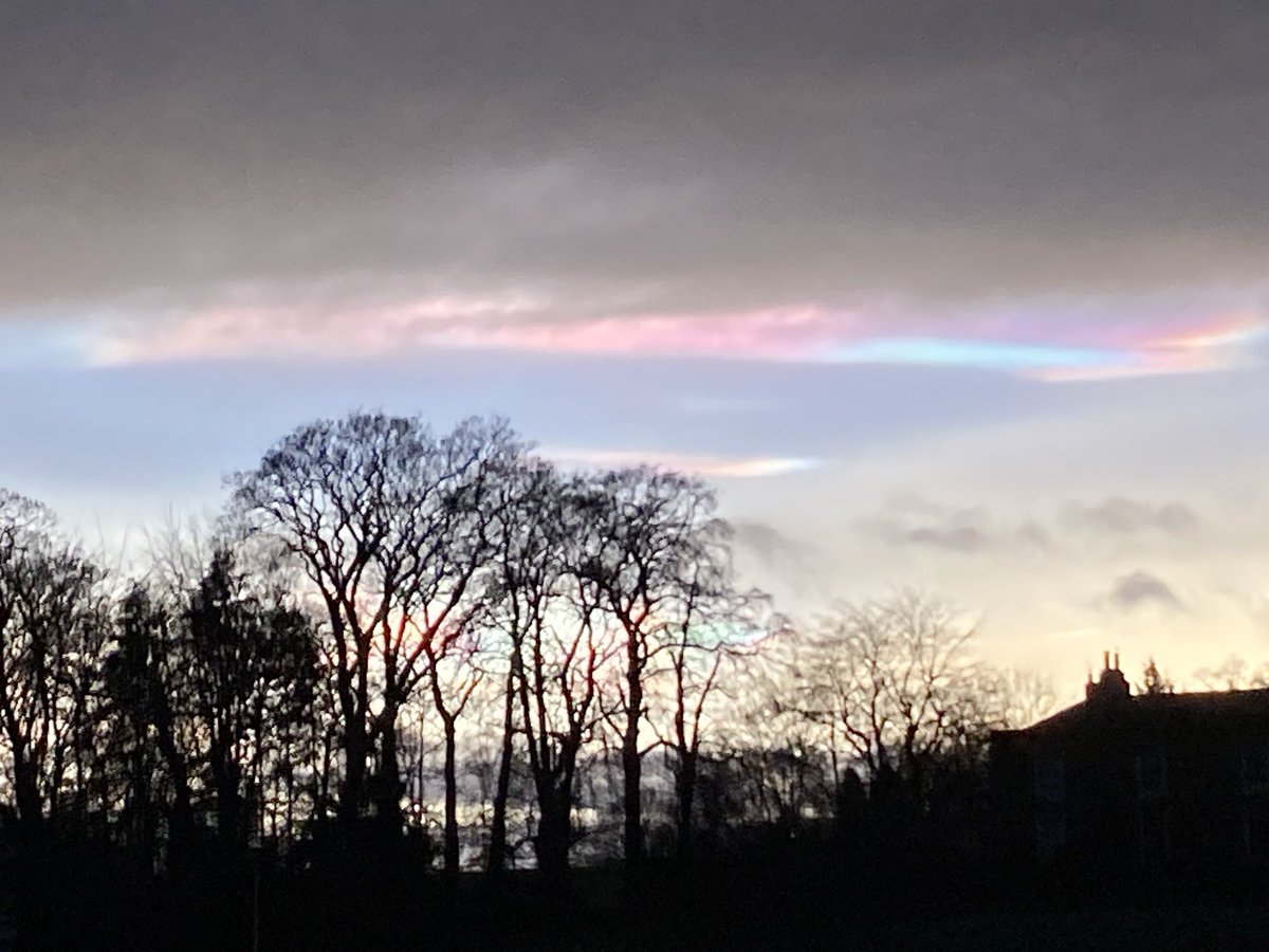 A lurid pink cloud tonight in Croft-on-Tees. An ice cloud, apparently, or the end of the world.