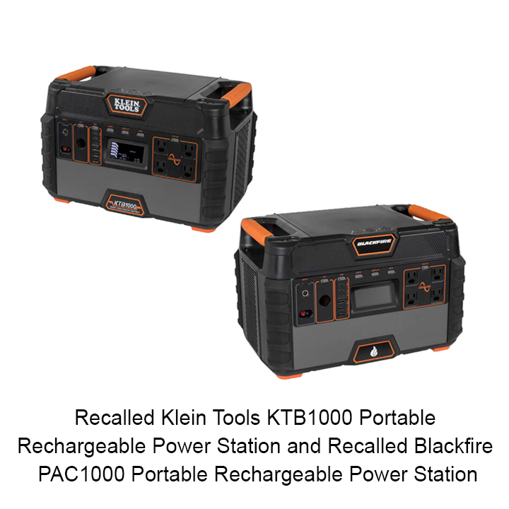 Klein Tools Recalls Blackfire and Klein Tools Power Stations Due