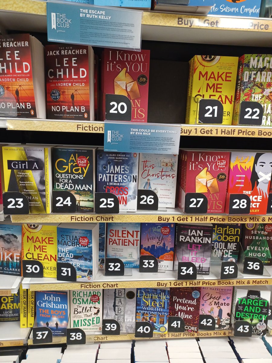 Spotted in Birmingham International Airport WHSmith Books (Departures) Paperback version #MakeMeClean by @TinaBakerBooks.
At both numbers 21 & 30 in one store but not in the one across the way #confused Hopefully it's because other one has sold out 🤔 #domesticnoir