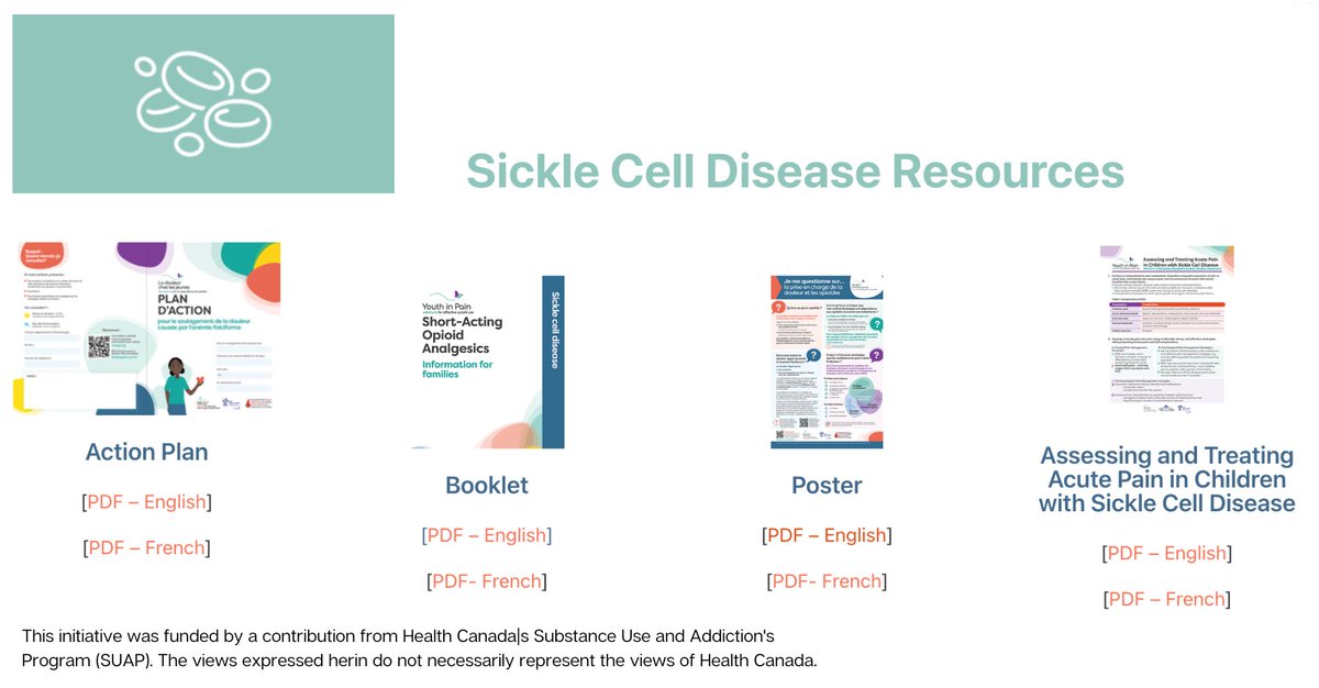 🚨NEW ‘Youth in Pain’ project Resources!🚨 More Sickle Cell Disease tools are now online in EN & FR! Access a patient/caregiver focused Action Plan, Booklet, Poster & a health professional resource for the ED below⬇️ kidsinpain.ca/youth-in-pain/… #ItDoesntHaveToHurt