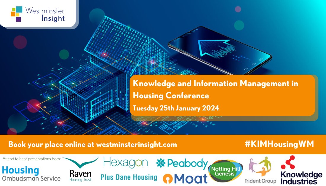 Join Westminster Insights Improving Knowledge and Information Management for Housing Conference on 25th January 2024! Do not miss this opportunity to help to improve your knowledge and information management (KIM) strategy. Use code TW4142 for 20% here ⬇…