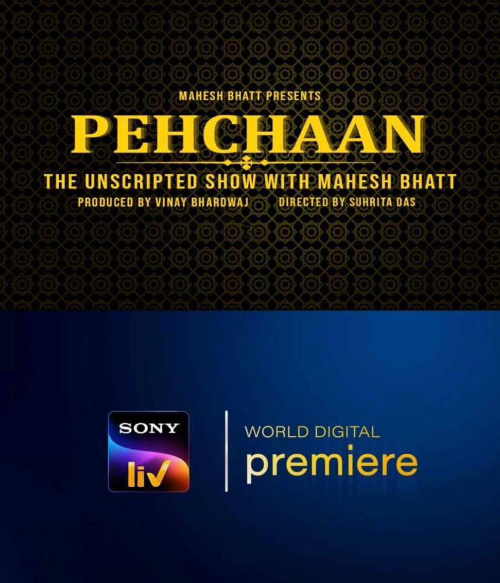 Congratulations @SonyLIV for having such an amazing show by @MaheshNBhatt and #vinaybhardwaj #pehchaan