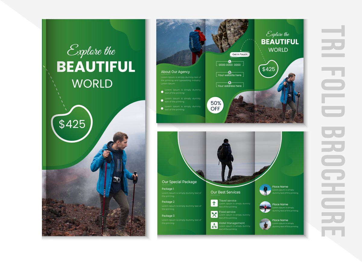 graxpert's tweet image. tri fold brochure Design Travel design template 
#trifolddesign #trifolddesign #GraphicDesigner
