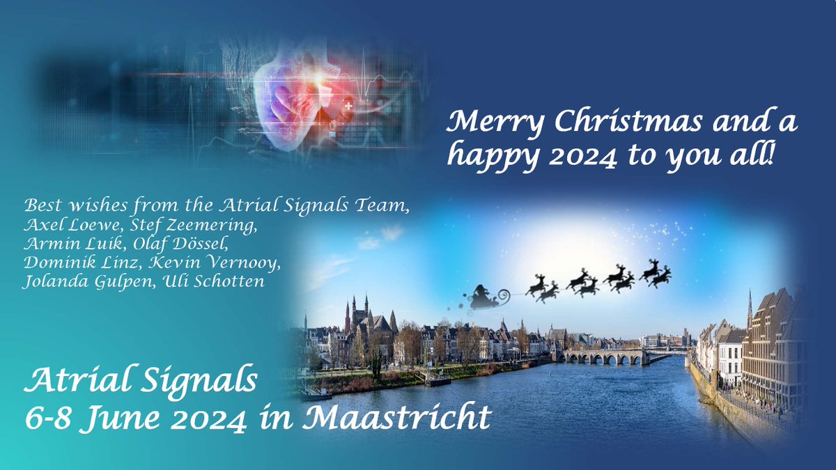 A Merry Christmas from the Atrial Signals 2024 Team!
The website of our congress will be online shortly and registration will open in January!