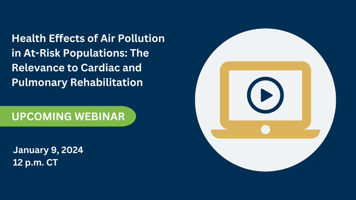 Check another thing off your to-do list! Register now for our Jan. 9 webinar in which Wayne Cascio, MD, FACC, will speak on the health effects of air pollution in at-risk populations and how air pollution is impacting respiratory and cardiovascular health: buff.ly/3GQ3Re3