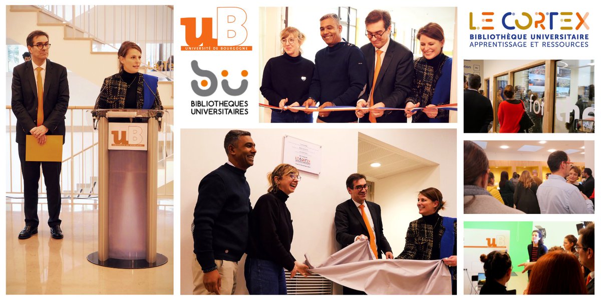 📸 Inauguration aujourd’hui de la #BULeCortex par @vin_thomas, @Laeti_M82, @DenisHameau et Émilie Barthet ✨
Un projet porté par l’@univbourgogne, la @Prefet21_BFC, le @RA_BFC et la @bfc_region qui offre à la communauté universitaire (et au-delà) de riches espaces et services !