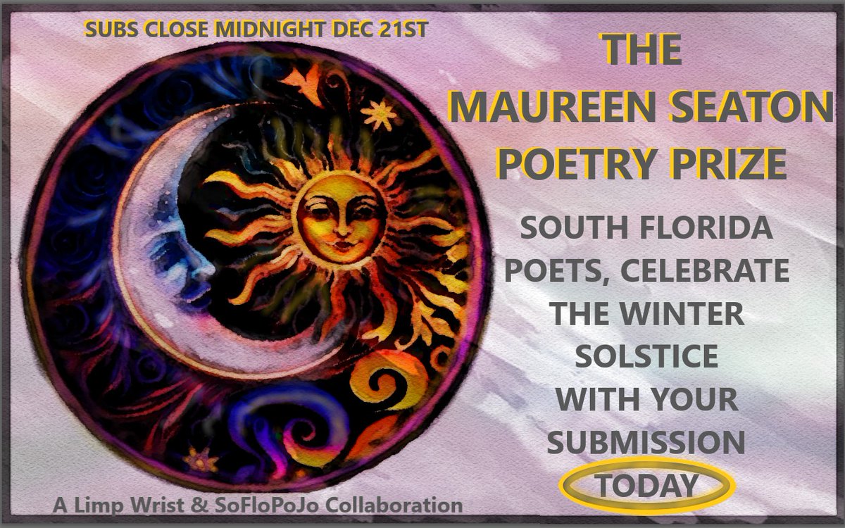 South Florida Poets, the submission deadline is Dec21st @ Midnight soflopojo.submittable.com/submit