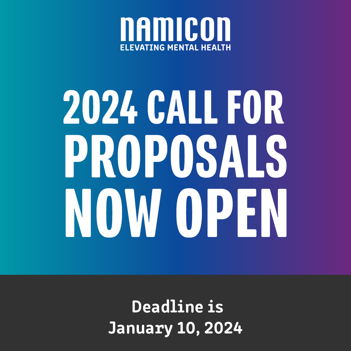 NAMICon 2024 is happening from June 4 to 6 in Denver, Colorado, and it's all about 'Elevating Mental Health'! Now until January 10, we are searching for passionate and vibrant voices like yours to help set the stage for a more dynamic, impactful, and unforgettable experience than…