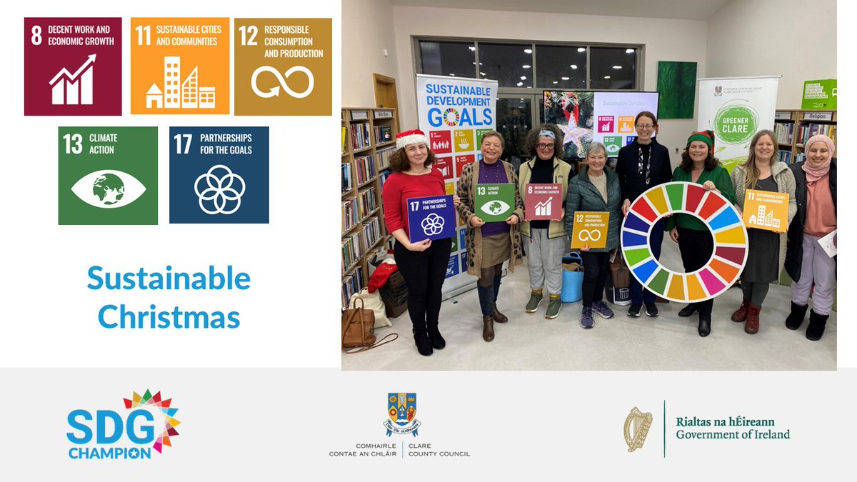 🎄By having a sustainable Christmas, we can all support Sustainable Development Goals (SDGs) 👇
 
#SDG8 📈 #SDG11 🏙️
#SDG12 🏭 #SDG13 🌎

For more information on how to have a sustainable festive season, visit: clarecoco.ie/your-council/[…