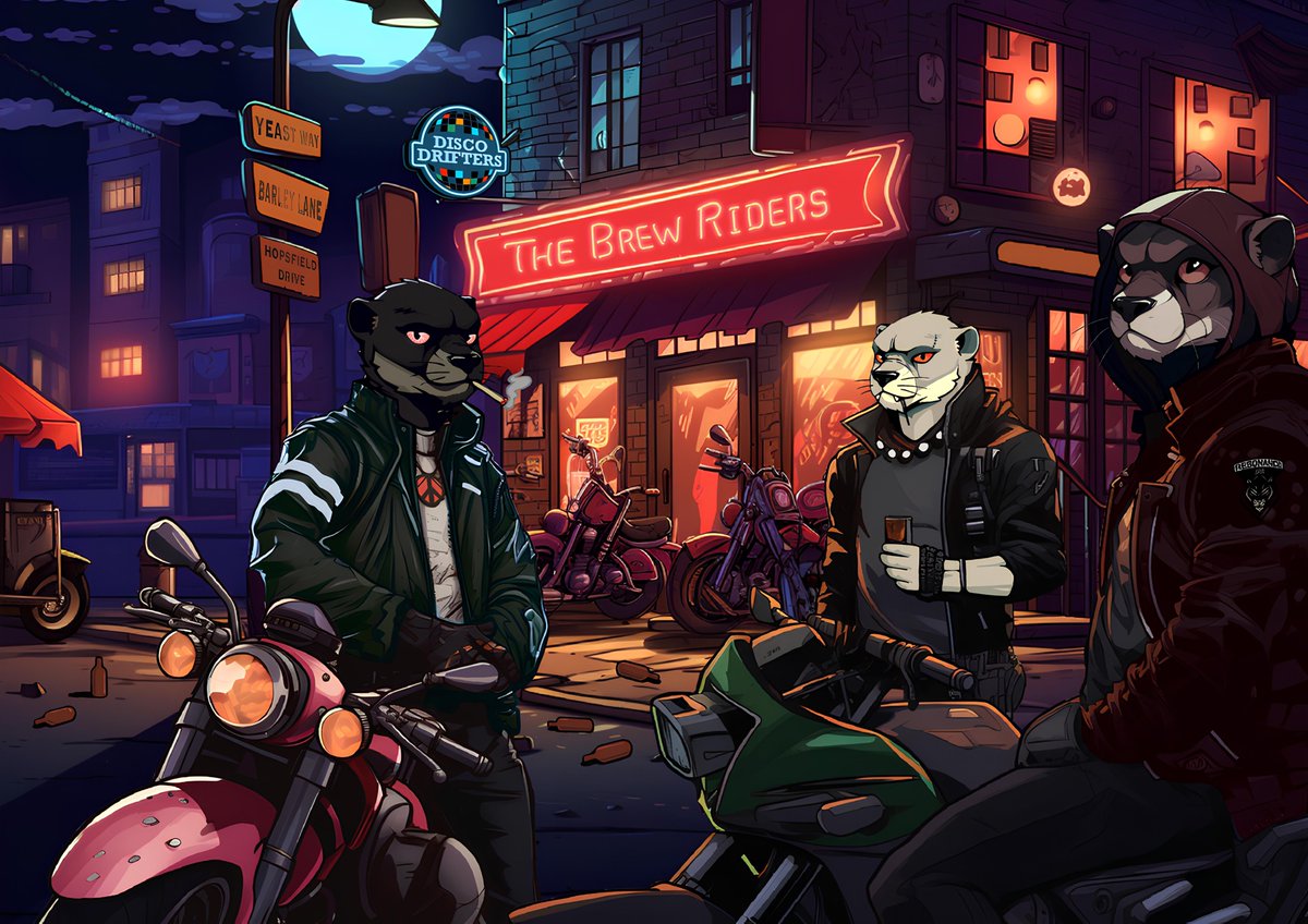 In the depths of Ruston, where the city's industrial echoes meet the rumble of motorcycle engines, a storm of anticipation brews. In The Brew Riders' hushed depths, a tense calm lingers, signaling an approaching brawl. premint.xyz/brew-riders/