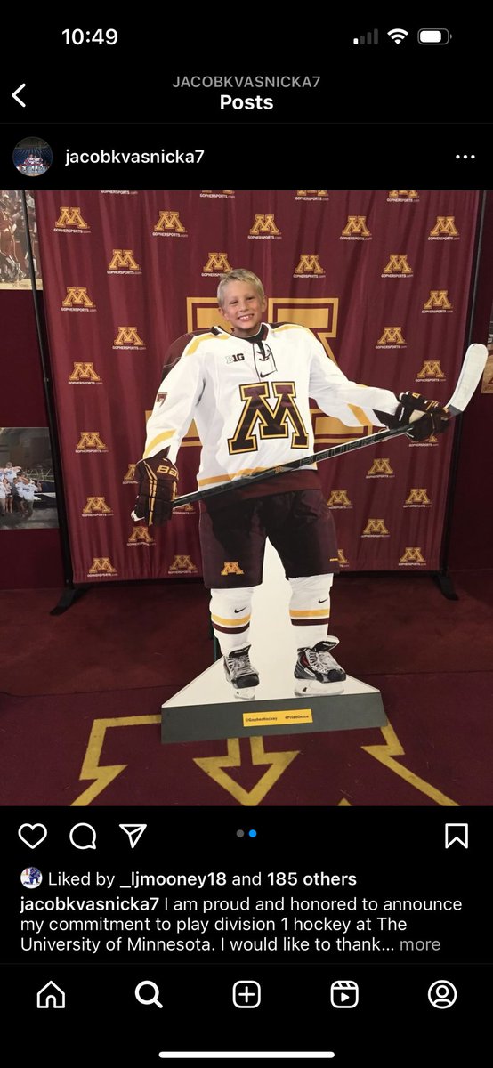 #Gophers add forward Jacob Kvasnicka to the pipeline today via his IG. The Minnesota native played Wayzata youth, one year of high school for Pat O’Leary and is with the USNTDP now.