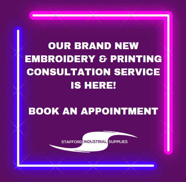 Our new consultation service is a free 30mins-1hr appointment with our Embroidery Technician and PPE experts.

Book an appointment here > calendly.com/sisembroideryc…

More information about our Consultation Service here > staffordindustrialsupplies.co.uk/pages/embroide…

#brandedworkwear #corporateclothing