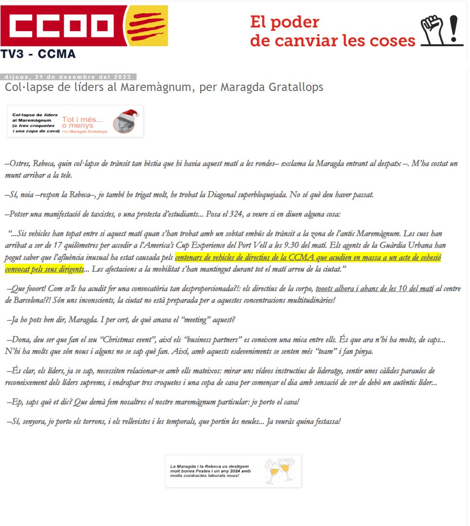 CCOO TV3 - CCMA tweet media