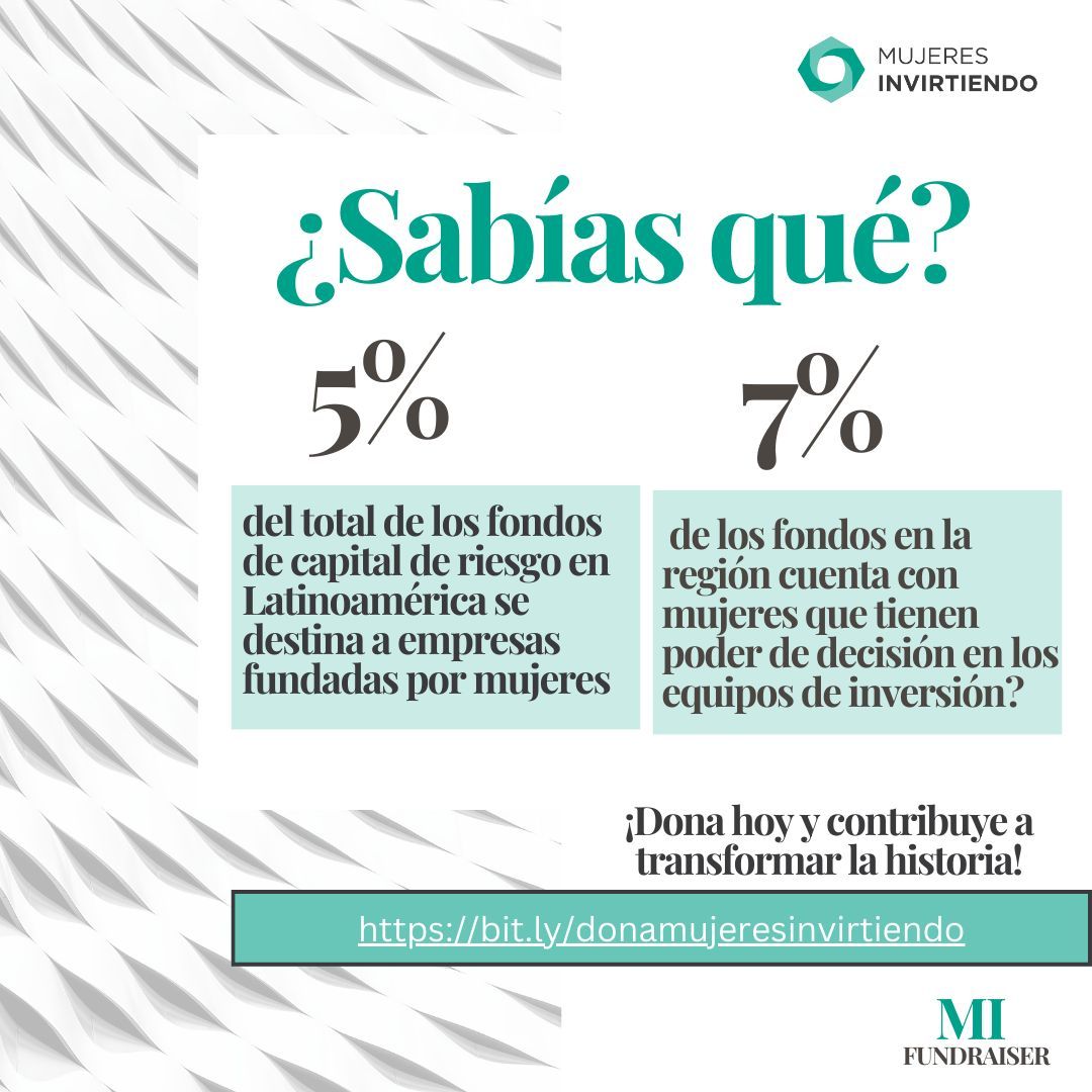Es imposible ignorar que esa falta de representación de mujeres en la industria provoca un desbalance que, no sólo limita el acceso equitativo al capital, sino que también impacta la rentabilidad de la industria Si quieres hacer un cambio, dona hoy en: buff.ly/46VStYr